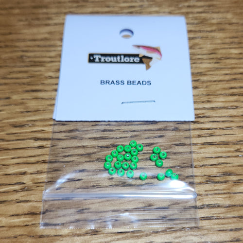 Brass Beads Green Chartreuse – 25 Pcs
