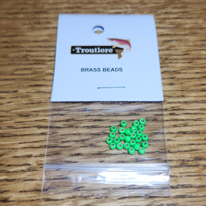 Brass Beads Green Chartreuse – 25 Pcs