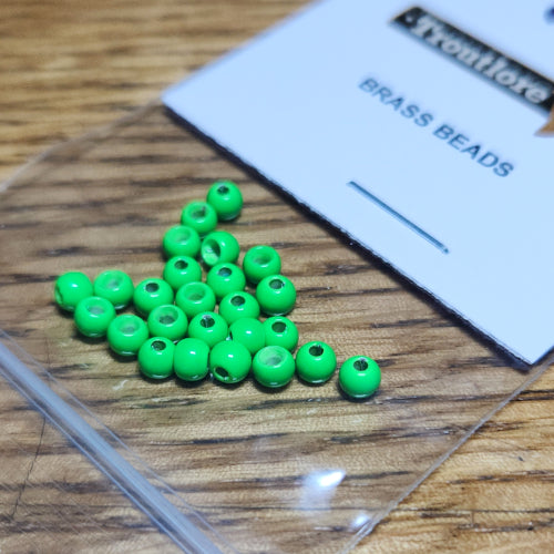 Brass Beads Green Chartreuse – 25 Pcs