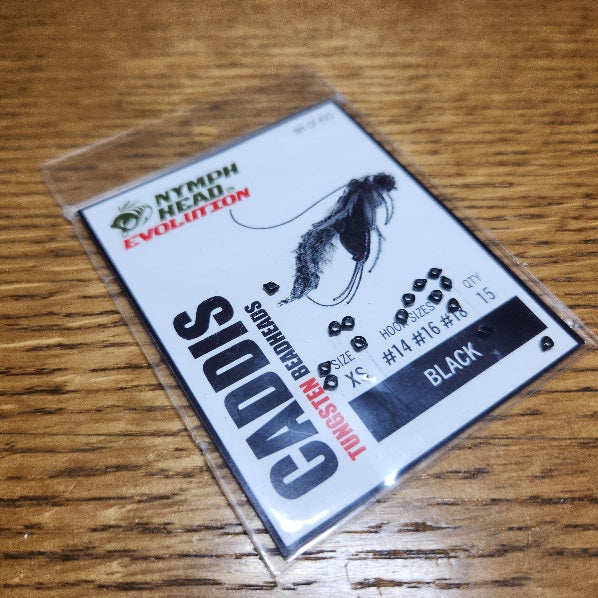 NymphHead Evolution Caddis Fly Black - Troutlore Fly Tying & Flyshop Australia