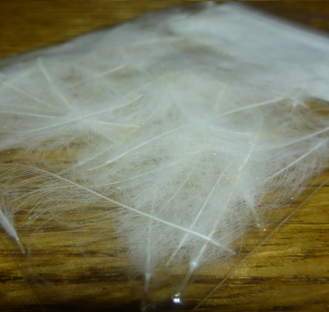 Hareline Cul de Canard Natural White - Troutlore Fly Tying Feathers Australia