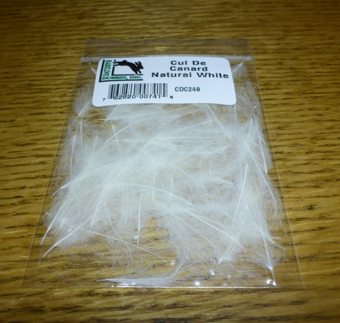 Hareline Cul de Canard Natural White - Troutlore Fly Tying Feathers Australia