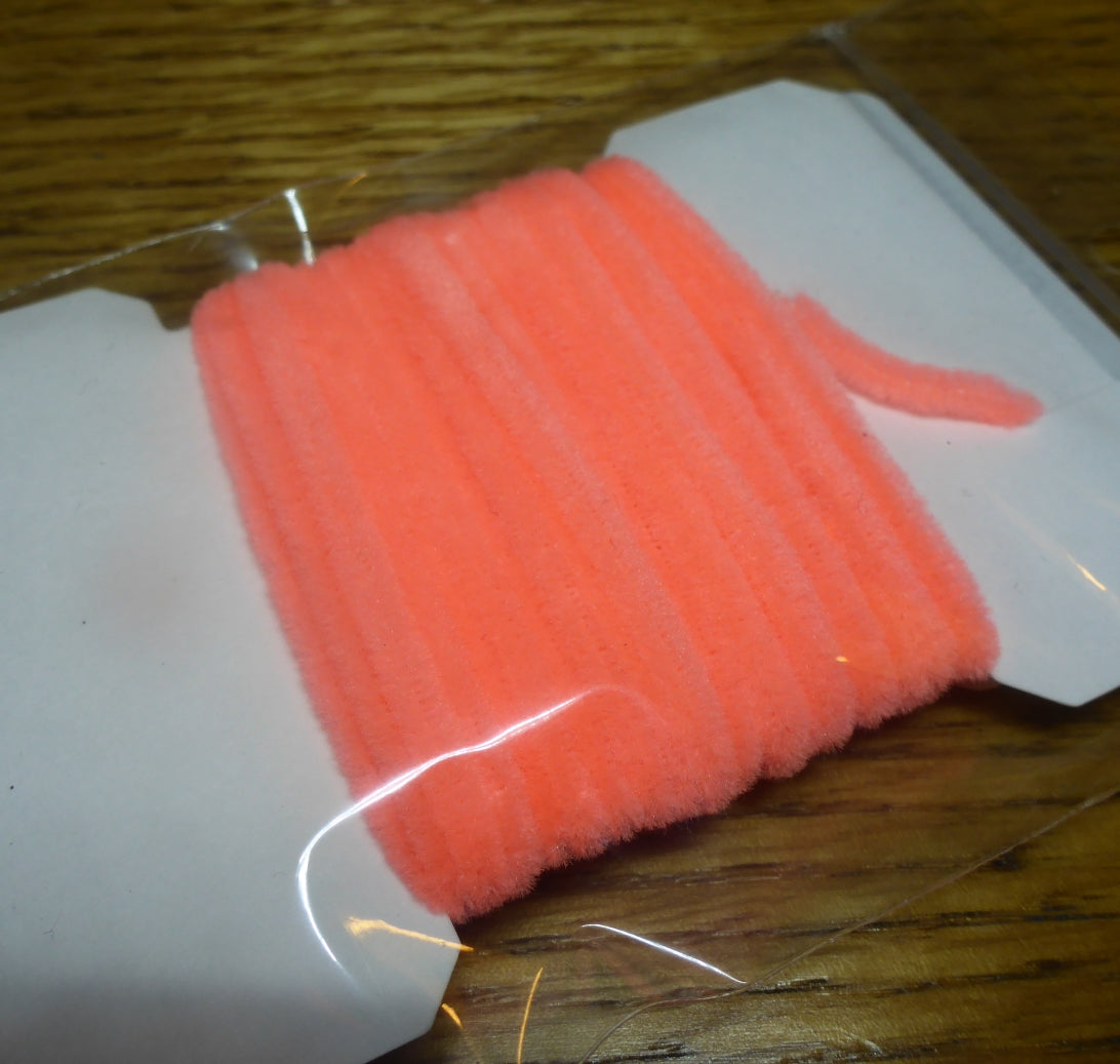 Hareline Medium Chenille - Shrimp Pink - Troutlore Fly Tying Shop Australia