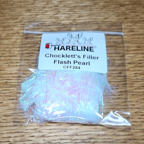 Hareline Chocklett’s Filler Flash Pearl - Troutlore Fly Tying Store Australia