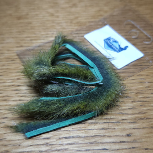 Chuck’N’Duck Pine Squirrel Zonker Strips Chartreuse - Troutlore Fly Tying Shop Australia