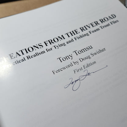 CREATIONS FROM THE RIVER ROAD BOOK BY TONY TOMSU AVAILABLE AT TROUTLORE FLY TYING STORE AUSTRALIA