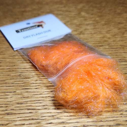 Troutlore Dry Flash Dub - Caddis Orange - Troutlore Fly Tying Supplies Australia