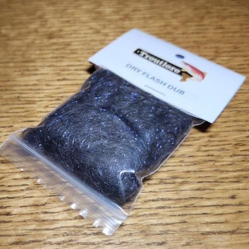 Troutlore Dry Flash Dub - Dark Grey Dun - Troutlore Fly Tying Store Australia