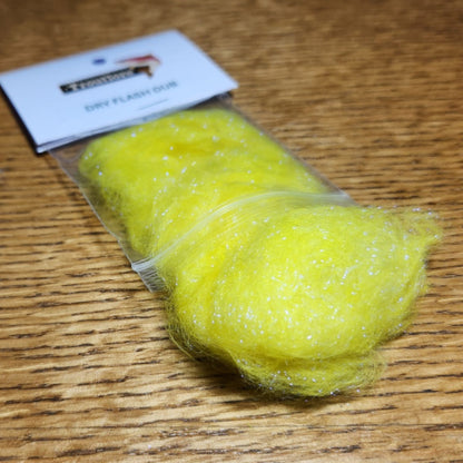 Troutlore Dry Flash Dub - Mayfly Yellow - Troutlore Fly Tying Materials Australia