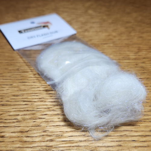 Troutlore Dry Flash Dub - Moth White - Troutlore Fly Tying Specialist Store Australia 