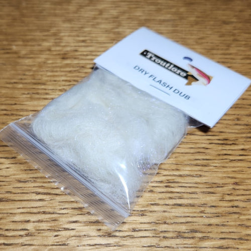 Troutlore Dry Flash Dub - Moth White - Troutlore Fly Tying Specialist Store Australia 