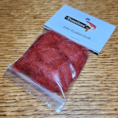 Troutlore Dry Flash Dub - Red Spinner - Troutlore Fly Tying Dubbing Australia