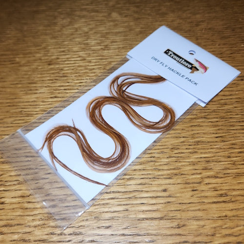 Troutlore Dry Fly Hackle Half Pack – Dyed Brown - Troutlore Fly Tying Hackles Australia