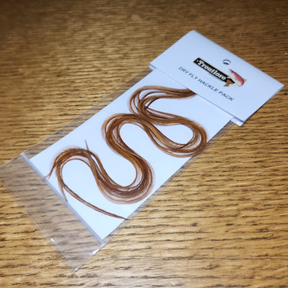 Troutlore Dry Fly Hackle Half Pack – Dyed Brown - Troutlore Fly Tying Hackles Australia