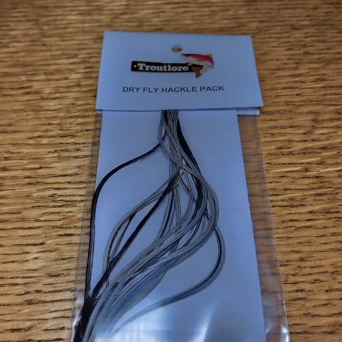 Troutlore Dry Fly Hackle Pack – Dark Brown Dun AVAILABLE AT TROUTLORE FLY TYING STORE AUSTRALIA