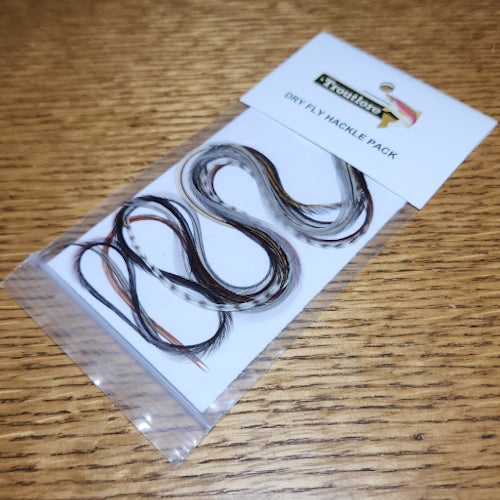 Troutlore Dry Fly Hackle Half Pack – Mixed - Troutlore Fly Tying Shop Australia