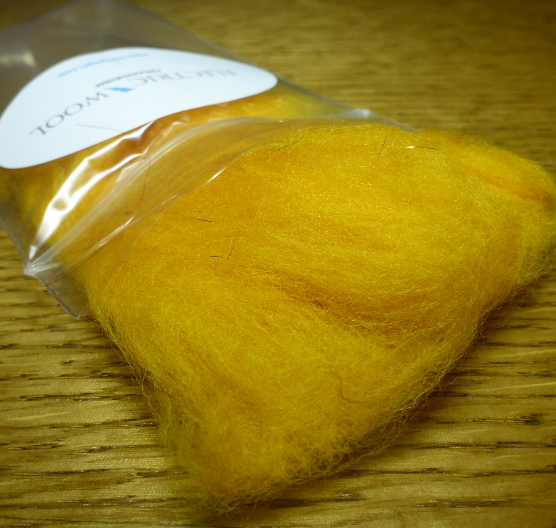 Lv2Nymph Electric Wool Dubbing - Orangeism - Troutlore Fly Tying