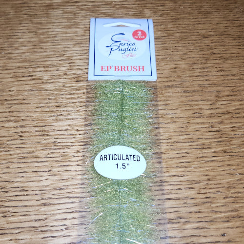 Enrico Puglisi EP Articulated Brush 1.5″ Practical - Olive 2-Pack- Troutlore Fly Tying Store Australia