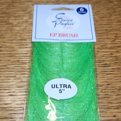 Enrico Puglisi EP Ultra Brush 5″ - Green Machine - Troutlore Fly Tying Materials Australia