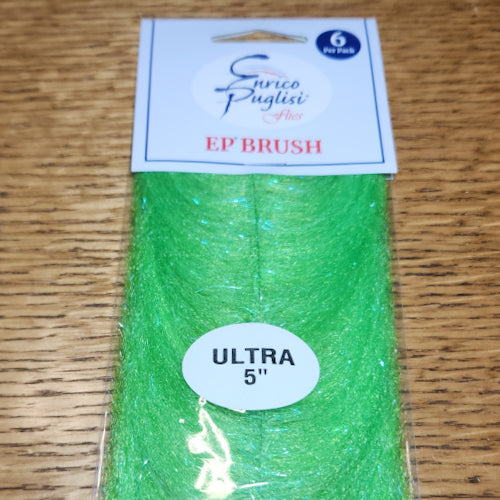 Enrico Puglisi EP Ultra Brush 5″ - Green Machine - Troutlore Fly Tying Materials Australia