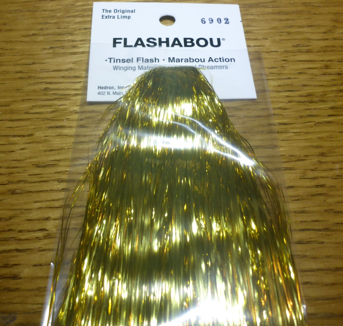 Hedron Flashabou - Gold - Troutlore Fly Tying Materials Australia