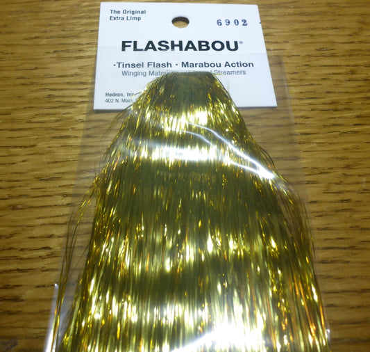 Hedron Flashabou - Gold - Troutlore Fly Tying Materials Australia