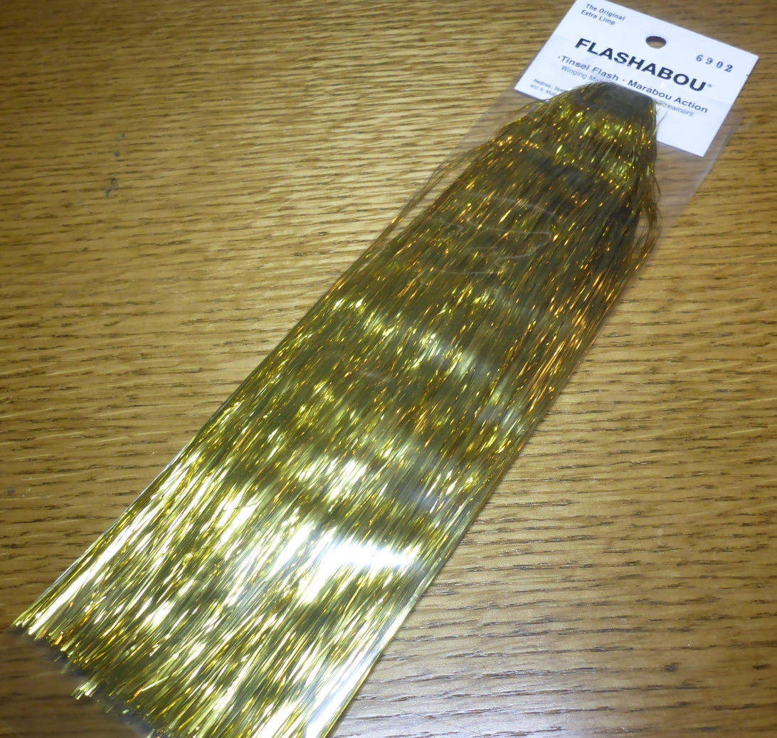 Hedron Flashabou - Gold - Troutlore Fly Tying Materials Australia