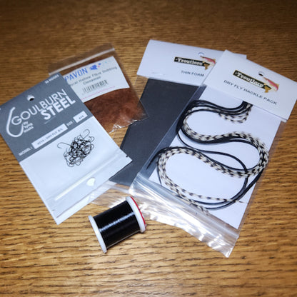 Flying Foam Ant ‘TieYourOwn’ Kit - Troutlore Fly Tying Shop Australia