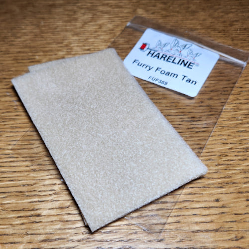 Hareline Furry Foam Tan - Troutlore Fly Tying Shop Australia