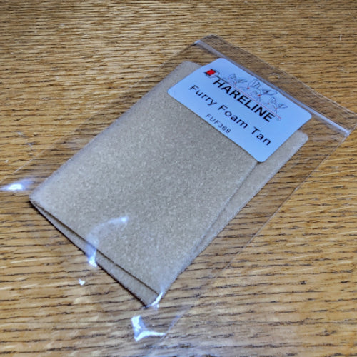 Hareline Furry Foam Tan - Troutlore Fly Tying Shop Australia