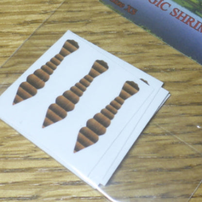 Gaga Flies Magic Shrimp Skins Orange  AVAILABLE AT TROUTLORE FLY TYING STORE AUSTRALIA