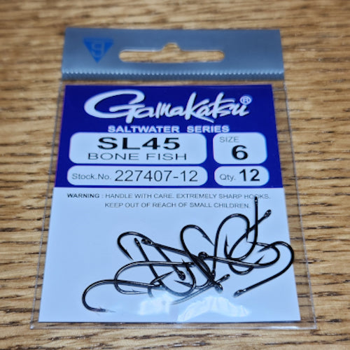 bone fish hook size Gamakatsu SL45 Bonefish Hook