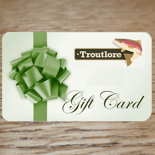 TROULTORE FLY TYING STORE GIFT VOUCHER FOR FLYTYING MATERIALS, TOOLS & VISES