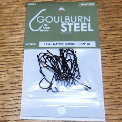 Goulburn Steel 2137 Native Shrimp Hooks - Troutlore Fly Tying Shop Australia