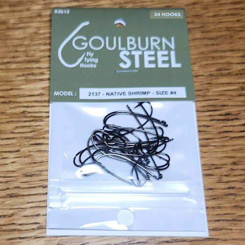 Goulburn Steel 2137 Native Shrimp Hooks - Troutlore Fly Tying Shop Australia