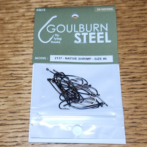 Goulburn Steel 2137 Native Shrimp Hooks - Troutlore Fly Tying Shop Australia