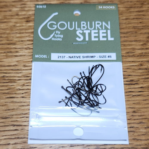 Goulburn Steel 2137 Native Shrimp Hooks - Troutlore Fly Tying Shop Australia