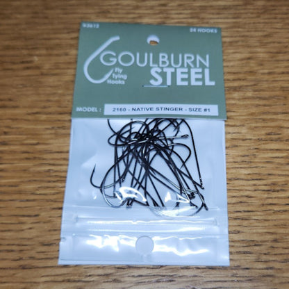 Goulburn Steel 2160 Native Stinger Hooks - Troutlore Fly Tying Shop Australia