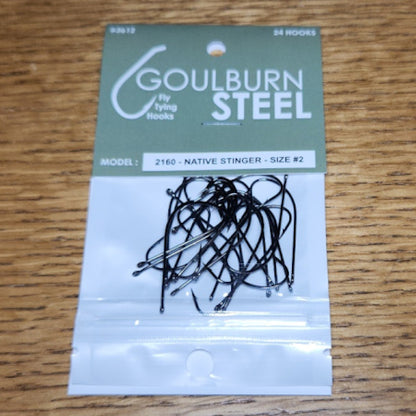 Goulburn Steel 2160 Native Stinger Hooks - Troutlore Fly Tying Shop Australia