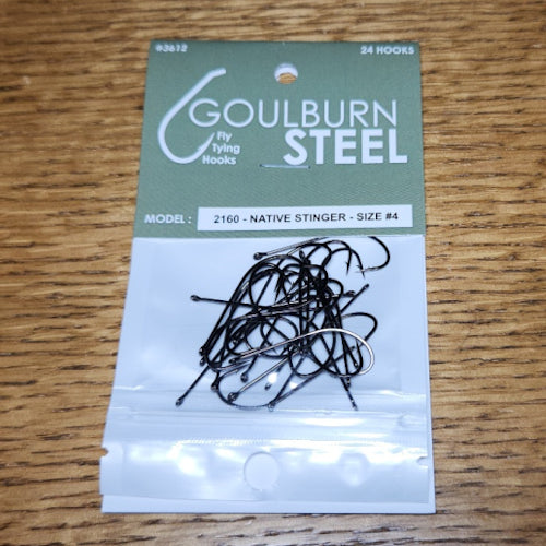 Goulburn Steel 2160 Native Stinger Hooks - Troutlore Fly Tying Shop Australia