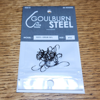 Goulburn Steel 3223 Barbless Grub Hooks - Troutlore Fly Tying Specialiast Store Australia