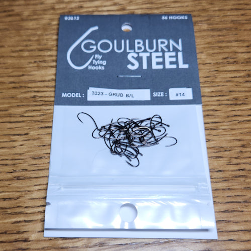 Goulburn Steel 3223 Barbless Grub Hooks - Troutlore Fly Tying Specialiast Store Australia