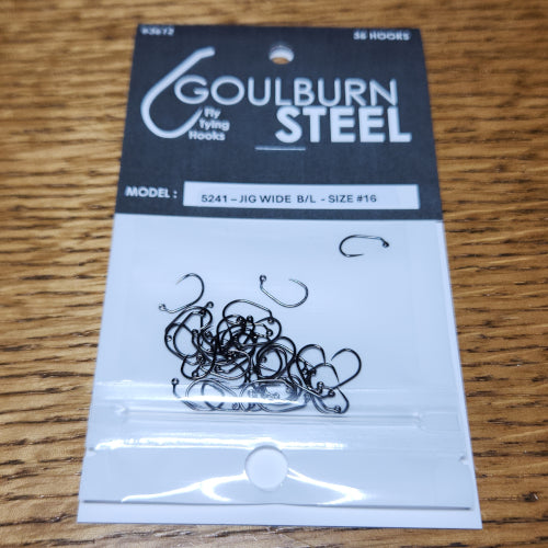 Goulburn Steel 5241 Barbless Jig Wide Hooks - Troutlore Fly Tying Store Australia
