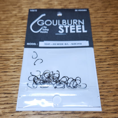 Goulburn Steel 5241 Barbless Jig Wide Hooks - Troutlore Fly Tying Store Australia