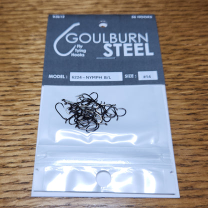 Goulburn Steel 6224 Barbless Nymph Hooks - Troutlore Fly Tying Shop Australia