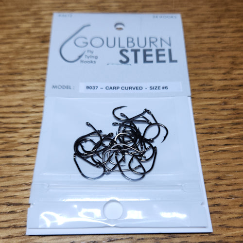 Goulburn Steel 9037 Carp Hooks Curved - Troutlore Fly Tying Shop Australia