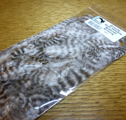 Hareline Grizzly Soft Hackle Natural - Troutlore Fly Tying Shop Australia