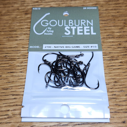 Goulburn Steel 2190 Native Big Game Hooks - Troutlore Fly Tying Shop Australia