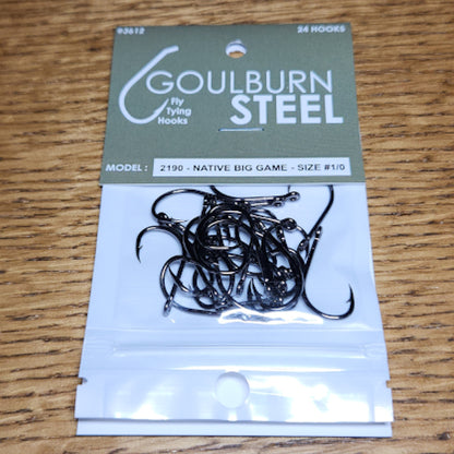 Goulburn Steel 2190 Native Big Game Hooks - Troutlore Fly Tying Shop Australia