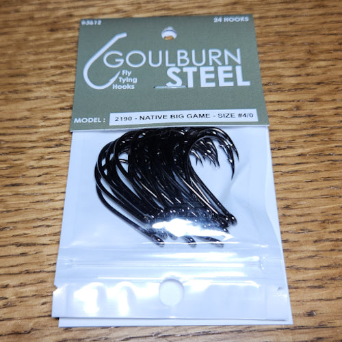 Goulburn Steel 2190 Native Big Game Hooks - Troutlore Fly Tying Shop Australia